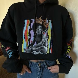 Large The Notorious B.I.G. cropped hoodie